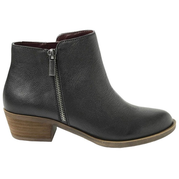 kensie Women's Black Leather Short Ankle Boots New - Picture 2 of 11